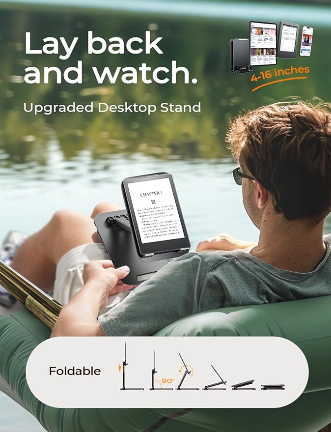 LISEN Tablet Stand, for iPad Stand Tablet Holder for Desk, Desk Accessories for Men Dorm Essentials Portable Monitor Stand for Apple iPad mini Accessories Switch Kindle