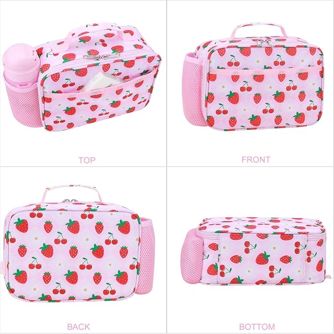 RHCPFOVR Kids Lunch Bag - Insulated Lunch Box for Boys Girls,Washable Lunch Bag and Reusable Toddler Leak-proof Lunchbox for School and Daycare