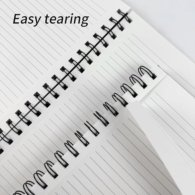 Lined Spiral Notebook B5 Hardcover Black Journal 100GSM 7x10