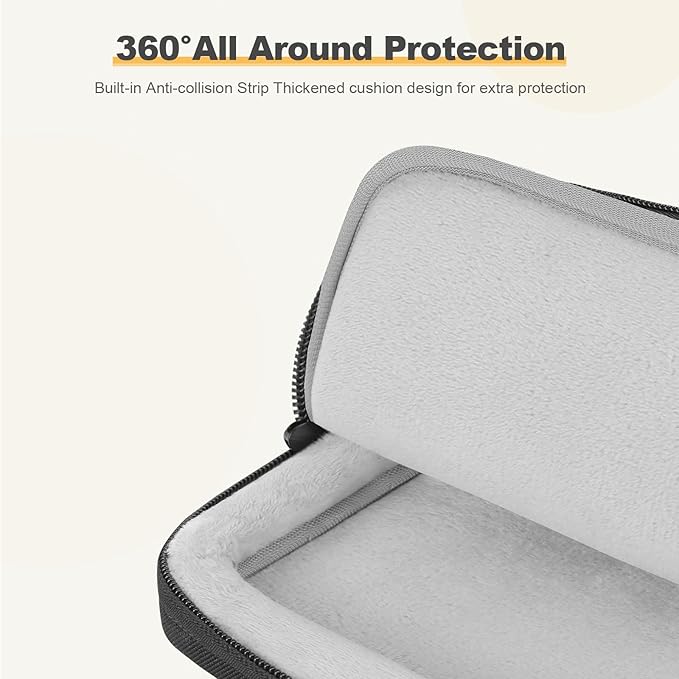 360 Protective Laptop Carrying Case 13.3 inch,13-13.3 inch Laptop Sleeve Compatible with MacBook Air/Pro 13/Pro 14,HP Dell ASUS Lenovo,Shockproof Computer Sleeve Bag with Pocket, Black