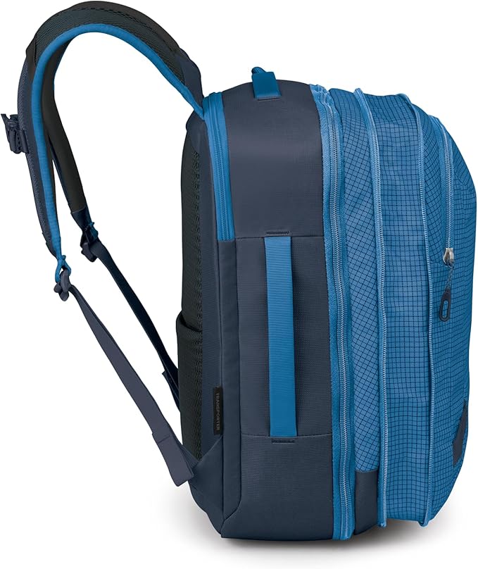 Osprey Transporter 26+6 Travel Pack - Expandable Personal Item Backpack with Laptop Sleeve - Lightweight Daypack, Blue Flame