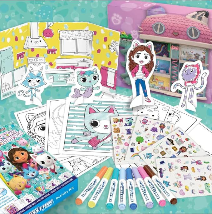 Crayola Color Wonder Gabby's Dollhouse Activity Kit, Mess Free Coloring Set for Toddlers, Travel Activities & Toys, Gifts for Girls & Boys