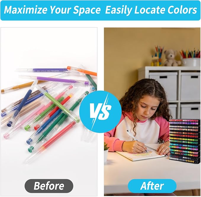 Gel Pens For Coloring, 252 Pack Colored Pens for Black Paper, 0.6MM Point
