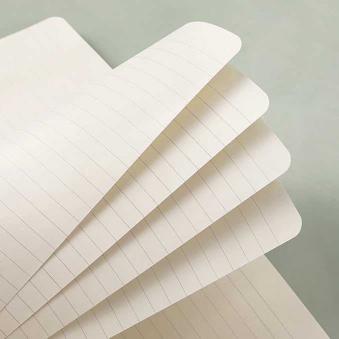 URSUNSHINE Ruled Notebook/Journal - Classic Lined Journal/Notebook, Hardcover with Thick Paper, 5.3" x 8.26", Banded + Pen Holder +Inner Pocket - Gray