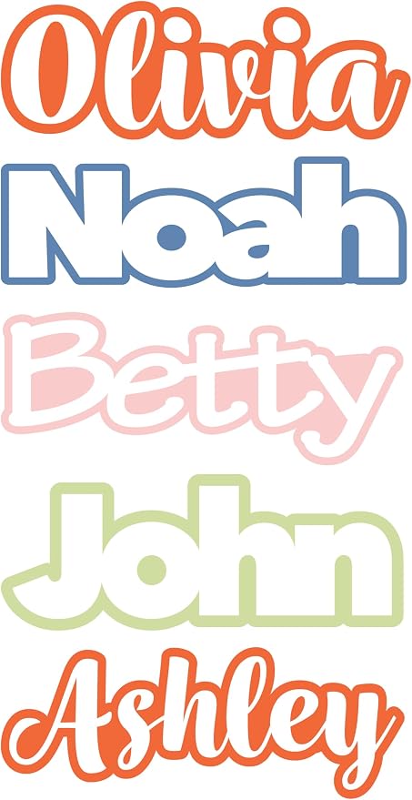 Custom Name Stickers, Personalized Vinyl Lettering Name Decals for Bottles | Waterproof custom sticker with name for cups, laptops, tumblers, cars, school supplies & more. Any color and size, 3 designs.