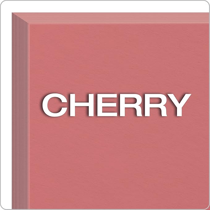 Oxford Blank Color Index Cards, 3" x 5", Cherry, 100 Count (7320 CHE) (Pack of 2)
