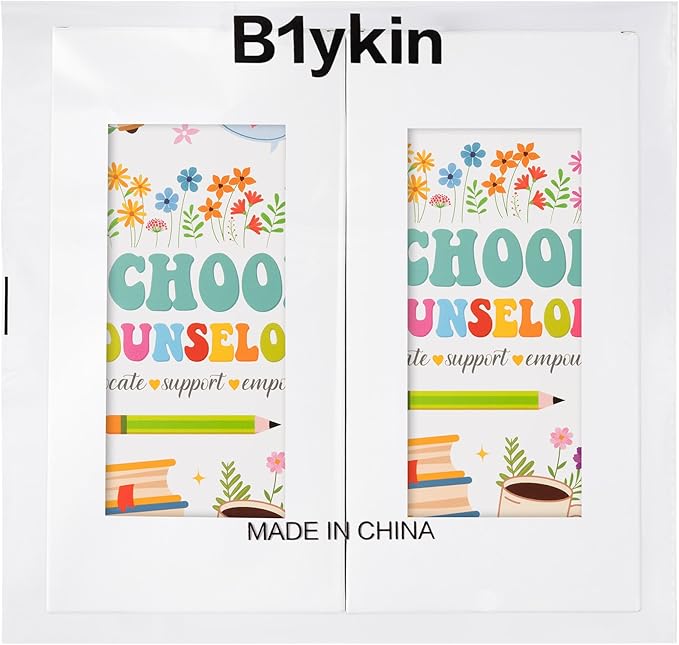 B1ykin School Counselor Sticky Notes Set - Advocate Support Empower Self-Stick Notes Pad, 550 Sheets Writing Memo Pages Sticky Notepad for Teacher Appreciation Gifts, School Office Party Favors (3Pcs)