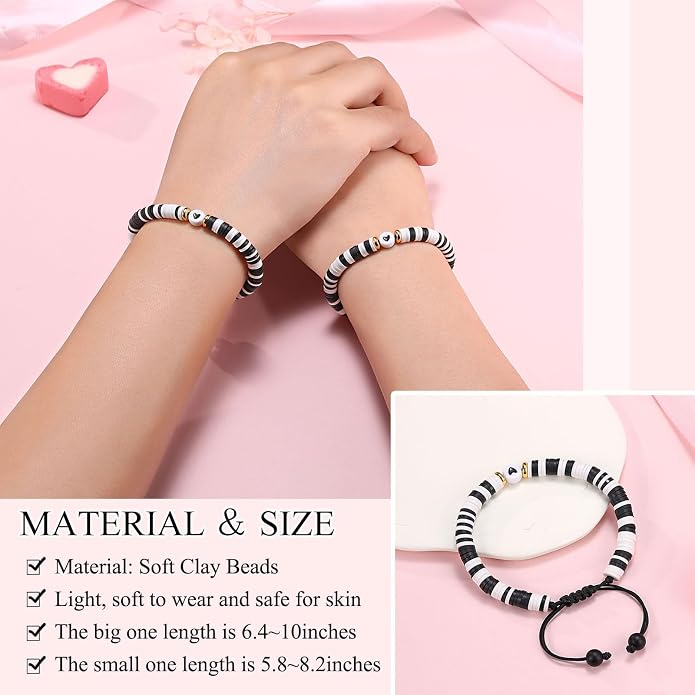 UPROMI First Day of Preschool/Kindergarten/1st Grade/2nd Grade/School Gift, Back to School Bracelet Mommy and Me Dad and Son