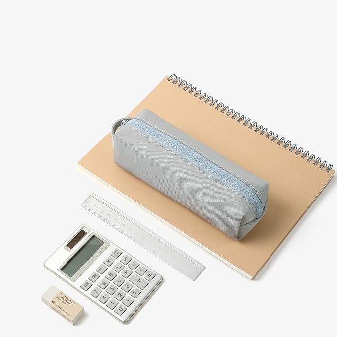 Pencil Case Soft School Pencil Pouch Bag for Easy Carry Stylish and Durable (Light Gray)