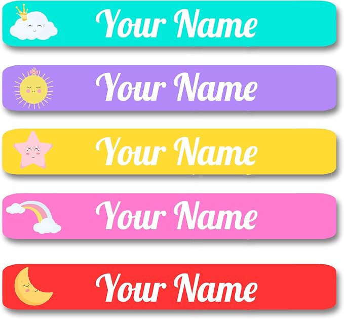 100 Pcs Personalized Labels for Kids School Supplies Waterproof, Custom Name Stickers Kids Labels for Travel, Daycare, Stationery