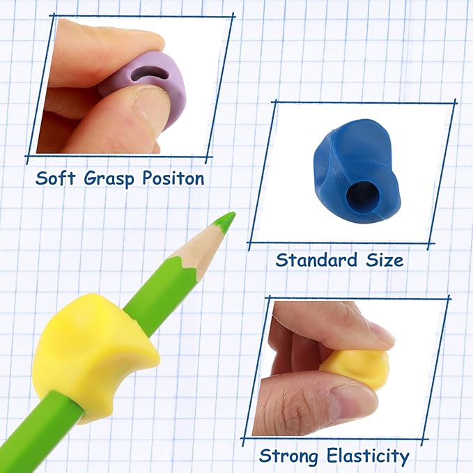 Mabor 20Pcs Pencil Holder for Kids, Pencil Finger Grips, Pencils Grippers for Kids Handwriting Ergonomic Posture Training Writing Aids for Preschooler Toddler Kindergarten