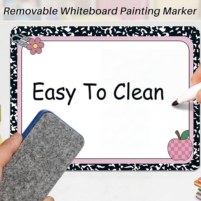 Lincia 12 Pcs Dry Erase Dots Table Stickers for Classroom Classroom Decor Composition Stickers for Whiteboard Wall Decor Removable Dry Erase Circles for School Teacher Supplies