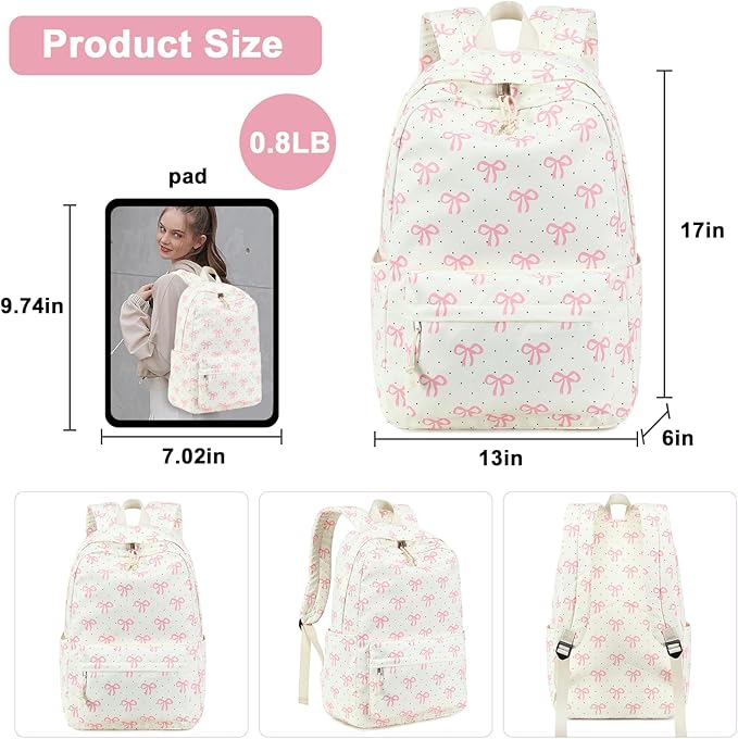 School Backpack for Teen Girls Women Laptop Backpack College Bookbags Middle School Travel Work Commuter Back Pack