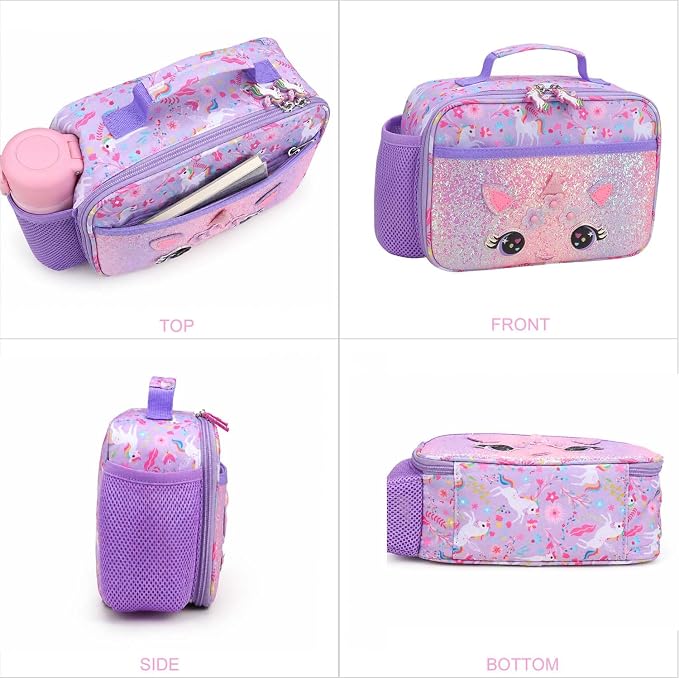 RHCPFOVR Kids Lunch Bag - Insulated Lunch Box for Girls Boys,Washable Lunch Bag and Reusable Toddler Leak-proof Lunchbox for School and Daycare