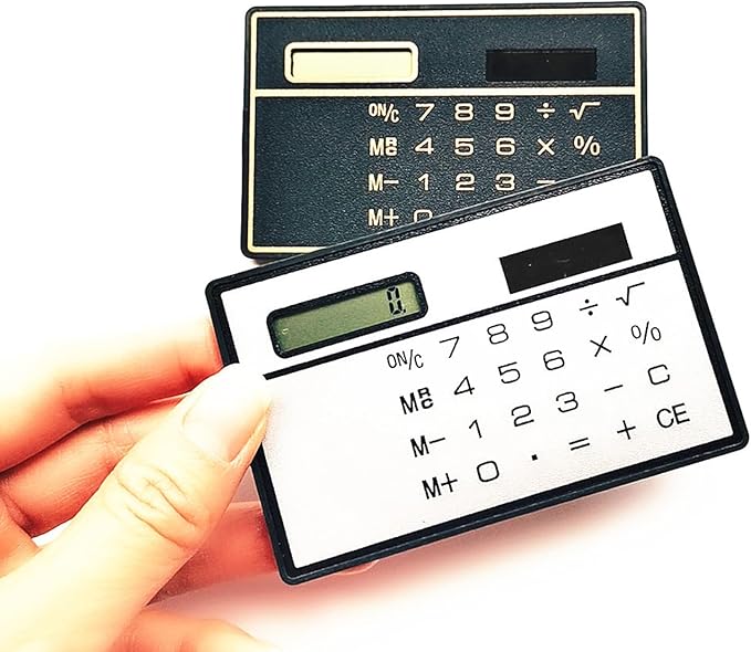 Solar Power Calculator 8 Digit Display Basic Standard Calculators Thin Calculator for Business Office School