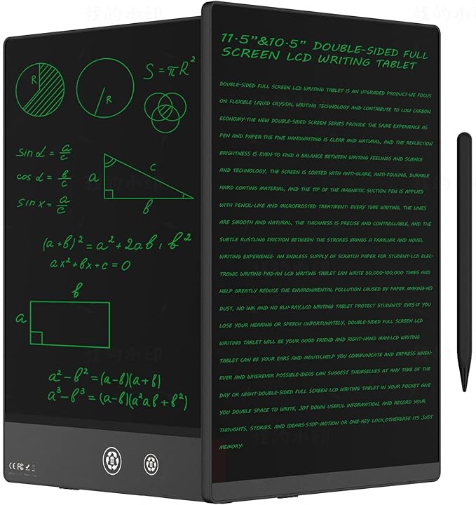LCD Writing Tablet for Adults- 10.5″ LCD Writing Tablet,Double-Sided Full Screen,Digital Notepad for School,Office,Home,Erasable,Reusable