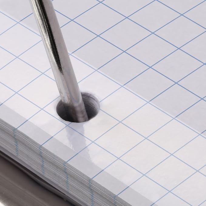 Oxford Graph Paper, 100 Sheets, 4x4 Quad Ruled, Reinforced 3 Hole Punched
