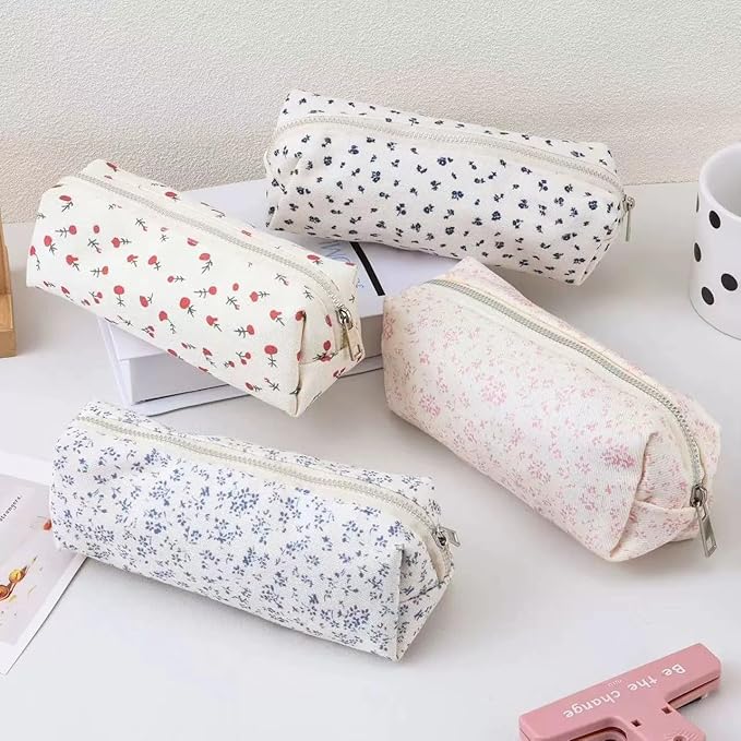 Cute Pencil Case Aesthetic Student Pencil Pouch Coin Pen Pouch Cosmetic Bag Office Stationery Organizer For Kids Teen School (Z-Violet)