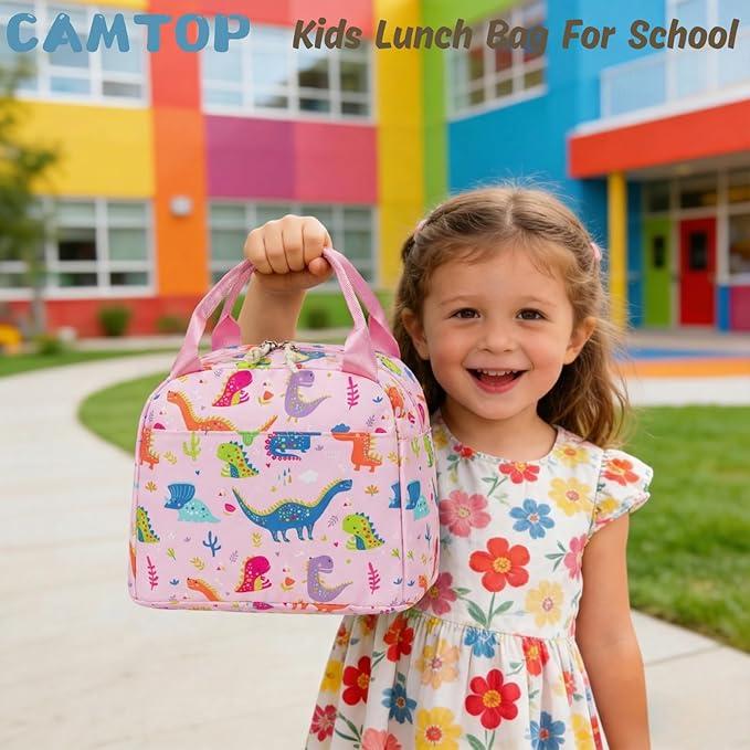CAMTOP Girls Lunch Box Kids Insulated Lunch Bag Kids Cute Lunchbox for Girls Loncheras Para Niñas