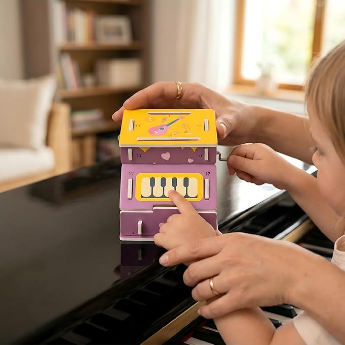 STEM DIY Mechanical Music Box Building Kit for Kids Aged 6+ - Educational Hands-on Toy, Assemble Your Own Sound Box, Creative Science Experiment Gift Idea