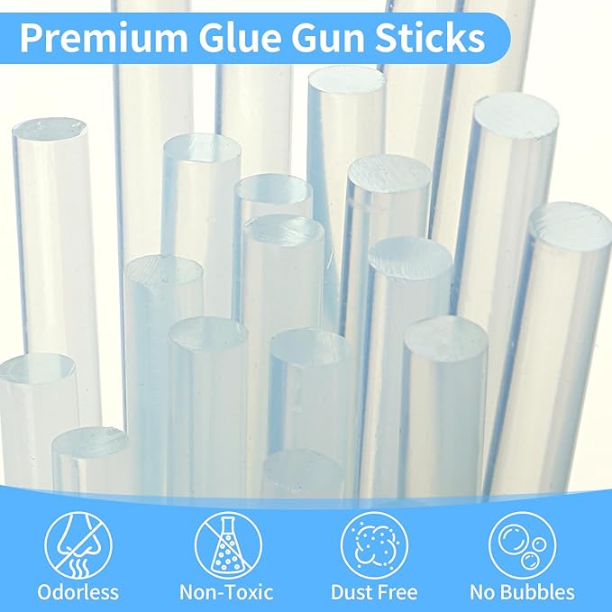 90 PCS Mini Hot Glue Sticks Bulk, Clear Glue Gun Sticks for Metal, Wood, Glass DIY Art Craft & School Projects Craft, Bond (4" X 0.27")