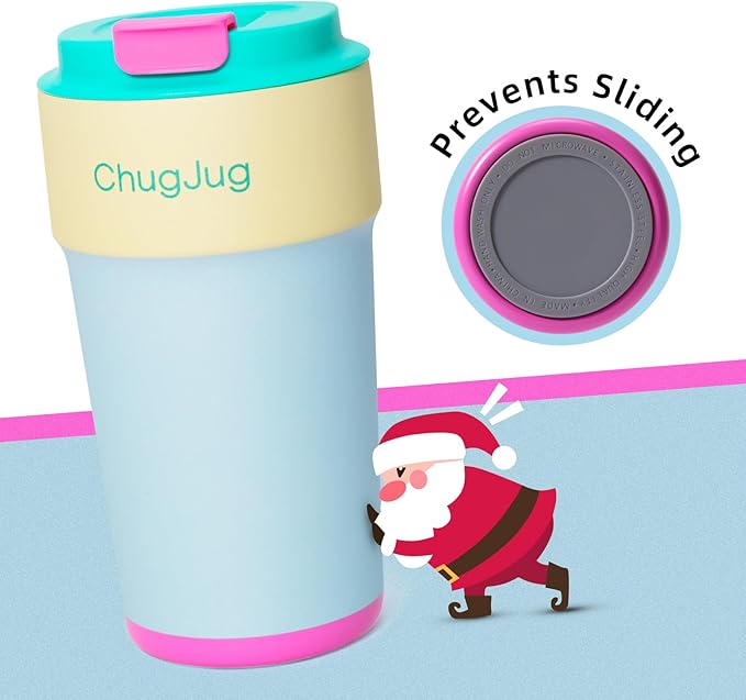 16 oz Travel Coffee Mug with Ceramic Coating, Leak-Proof Vacuum Insulated Coffee Tumbler with Lid, Reusable Double Wall Stainless Steel Travel Cup for Hot& Cold Drinks (Teal)