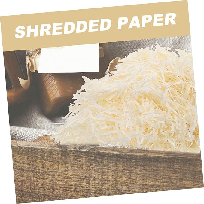 Yardwe Each Natural Paper Shreds for Box Filling Lightweight Recyclable Crinkle Cut Filler Paper for Wrapping Wedding Birthday and Treat Packaging Decoration