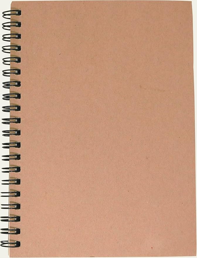 K-Kraft Notepads with Kraft Paper Covers (5 x 7 with Inside Flap Pocket 3-Pack, 60 sheets per notepad)