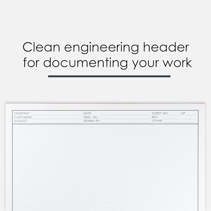 GeekNavy 8.5" x 11" Isometric Graph Paper 50 Sheets Landscape - 0.25" Grid, Non-photo Blue, High Brightness, Drafting, Engineering, Art, 3D Design (3-Pack)