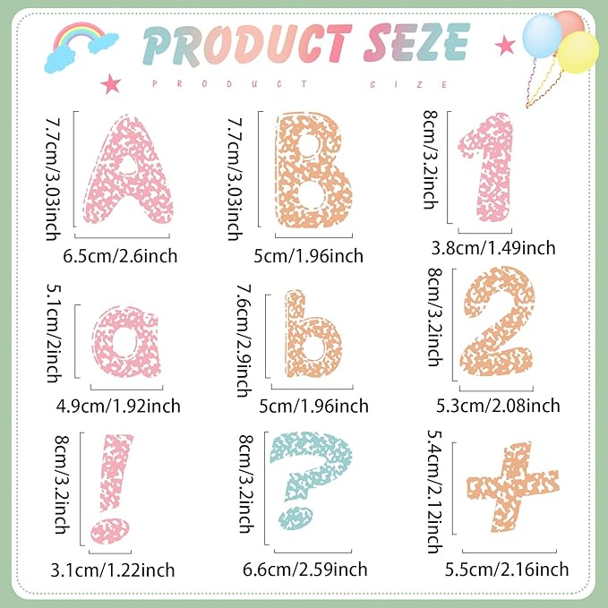 221 Pcs Composition Notebook Bulletin Board Letters, Round Alphabet Number Punctuation Symbol Combo Letter Cutouts, Pastel Classroom Decor for Summer School Chalkboard Whiteboard Poster Wall