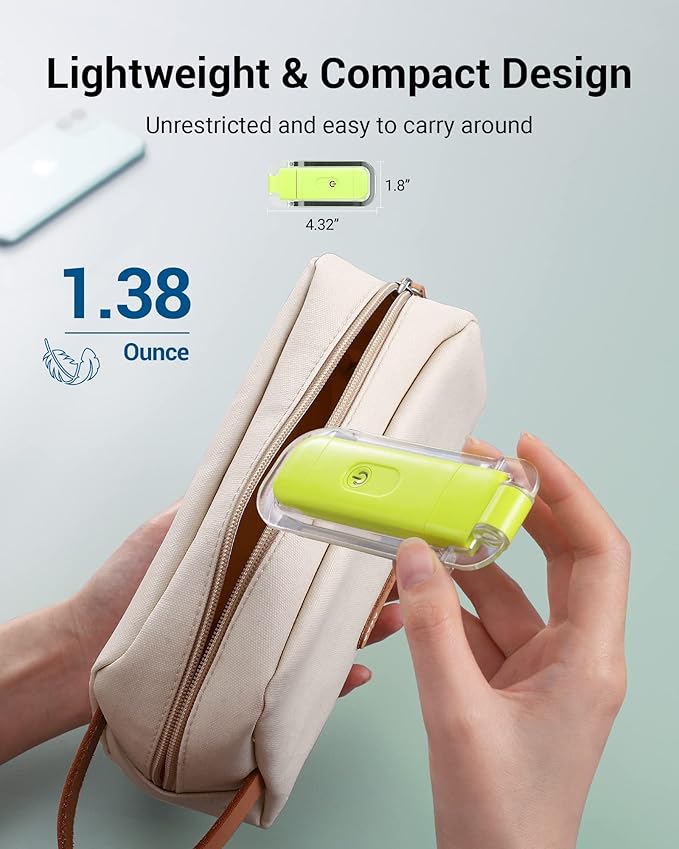 DEWENWILS Amber Book Light for Reading, USB Rechargeable, 3 Brightness Levels, Blue Light Blocking, Kids & Adults (Green)