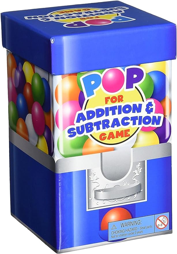 Learning Resources Pop for Addition & Subtraction Math Game - Number Flash Cards, Math Manipulatives, Classroom Must Haves, Homeschool, Montessori, Board Games, Gifts for Boys and Girls