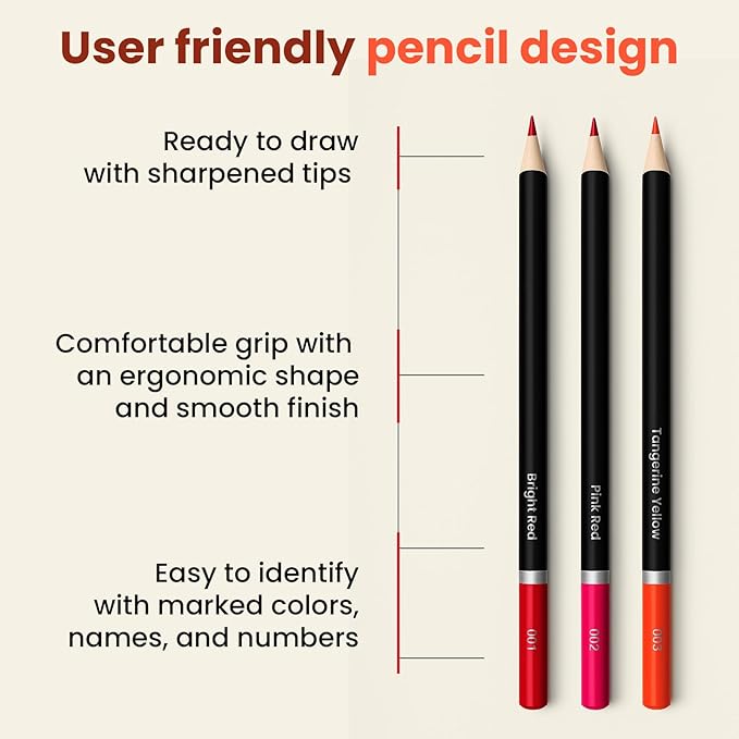 ZENO 72 Vibrant Colored Pencils for Adult Coloring Books | Coloring Pencils for Adults with Oil-Based Cores | Professional Art Supplies | Set for Expert, Beginners and Teens