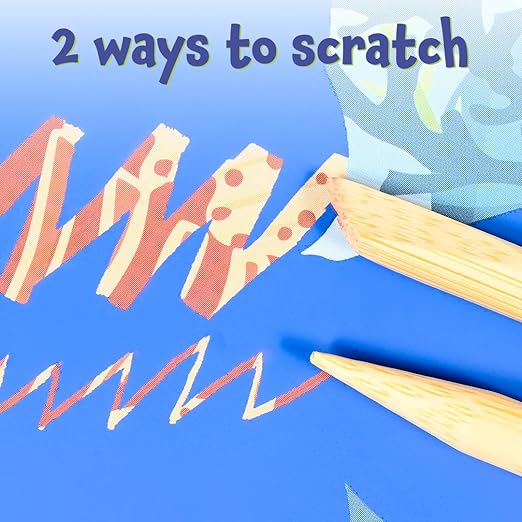 READY 2 LEARN Magic Scratch Paper - Sea Life - 10 Vibrant Scenes - Scratch Art for Kids - Reveal Colorful, Underwater Designs