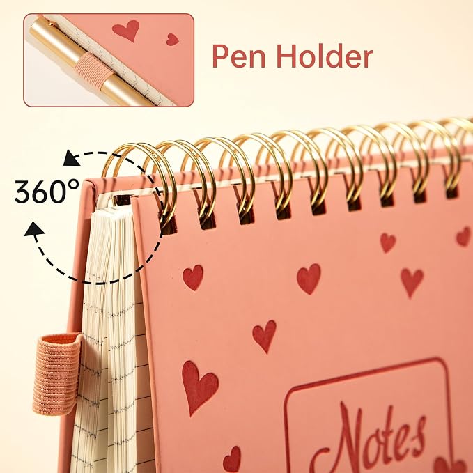 A5 Top Spiral Notebook,240 Pages Steno Pads College Ruled Journal Note Pad