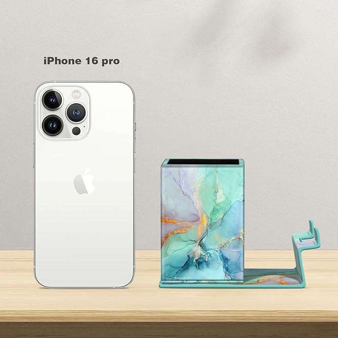FINTIE Pencil Holder With Phone Stand, Eyeglasses Holder, Desktop Organizer Nightstand Accessories Office Supplies Case