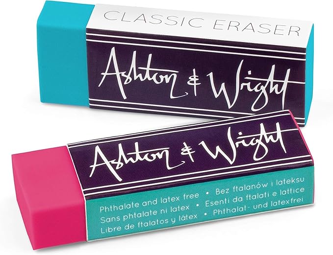 Ashton and Wright - Classic Eraser - Latex Free Plastic Rubber - Pack of 5 Tropical Neon