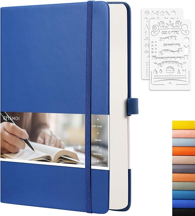EMSHOI Dotted Journal Notebook, 256 Pages, A5 Size (5.7'' x 8.3'')