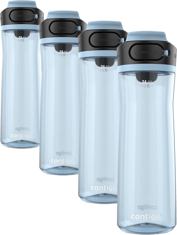 Contigo Cortland Water Bottle 24 oz Glacier (Pack of 4)