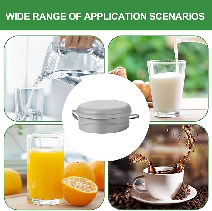 Foldable Cup,Food Grade Silicone Portable Drinking Cups - Hot Coffee Mug | for Camping Backpacking Outdoors Travel Women Men Kids Family