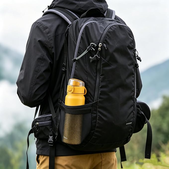 GOPPUS 20 Oz Insulated Stainless Steel Water Bottle BPA-Free Sports Water Bottle, Great for Travel, with Chug Lid - Leak & Sweat Proof with Anti-Dust Lid(Orange)