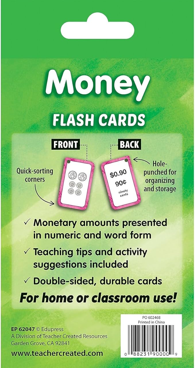 Teacher Created Resources Money Flash Cards (EP62047)