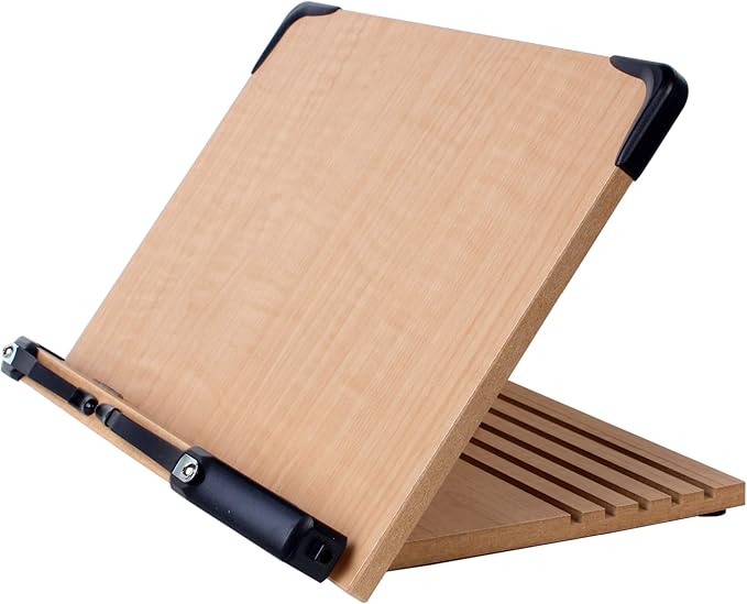 BS1500 11.8x8.5 Portable Adjustable Foldable Bookstand Holder for Reading Hands Free Large Thick Heavy Textbooks Cookbooks Tablets