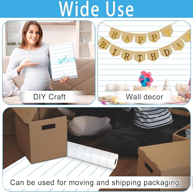 Lined Bulletin Board Roll Non-Woven Fabric Poster 15.7" x65.6ft