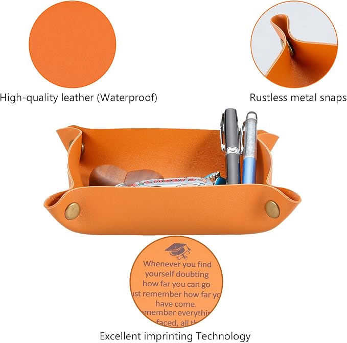2026 Graduation Gifts for Him Her Gift for College Boys Girls Class of 2026 Gifts Bulk Graduation Gift for Men Son Best Stuff for High School Senior Night 2026 End of Year Christmas Leather Tray