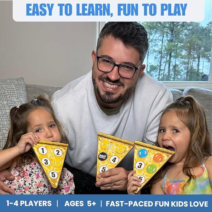 Matheroni Pepperoni Math Games for Kids 5-7, Addition and Subtraction STEM Board Game - Educational & Fun Pizza Game for Kindergarten, 1st-3rd Grade by Pidoko Kids