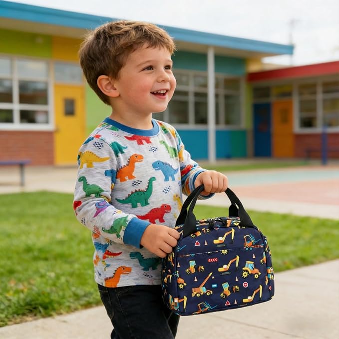 CAMTOP Boys Lunch Box Kids Insulated Lunch Bag Kids Cute Lunchbox for Boys Loncheras Para Niños