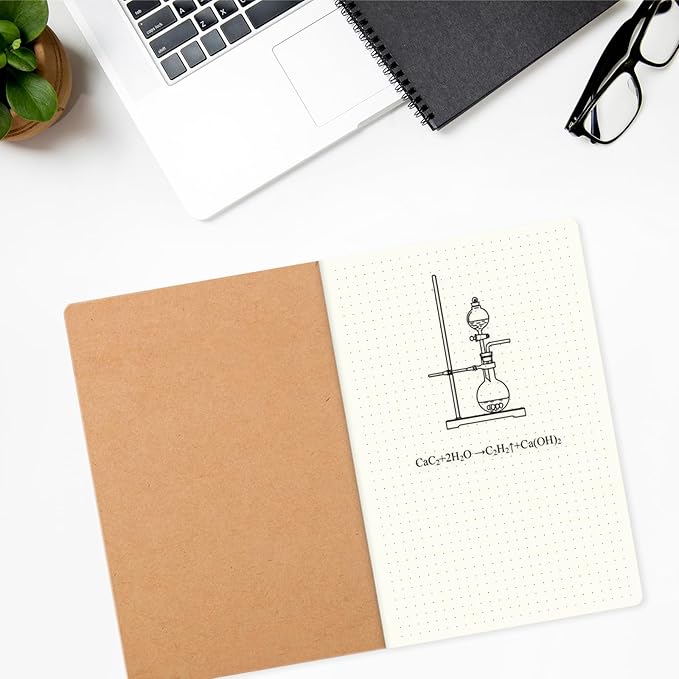 zmybcpack 24 Pack 8.25x5.5 Inches Dot Grid Paper Notebook/ A5 Size Dot Journal Notebook, Dot Grid Subject Notebooks Wire-Bound with Kraft Cover, 32 Sheets/64 Dot Pages