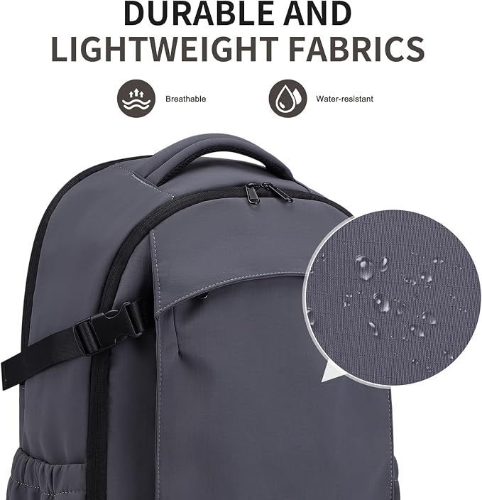 Travel Backpack Women Men Lightweight Laptop Daypack Grey Blue | fit 5.6" Laptop,TSA Approved Carry on Bag, Personal Item Travel Backpack