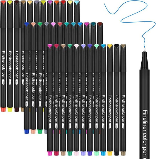 Journal Planner Pens 36 Vibrant Colors, 0.4mm Fine Point Markers for Journaling -Smooth Writing, Ideal for Creative Writing, Bullet Journaling, and Students